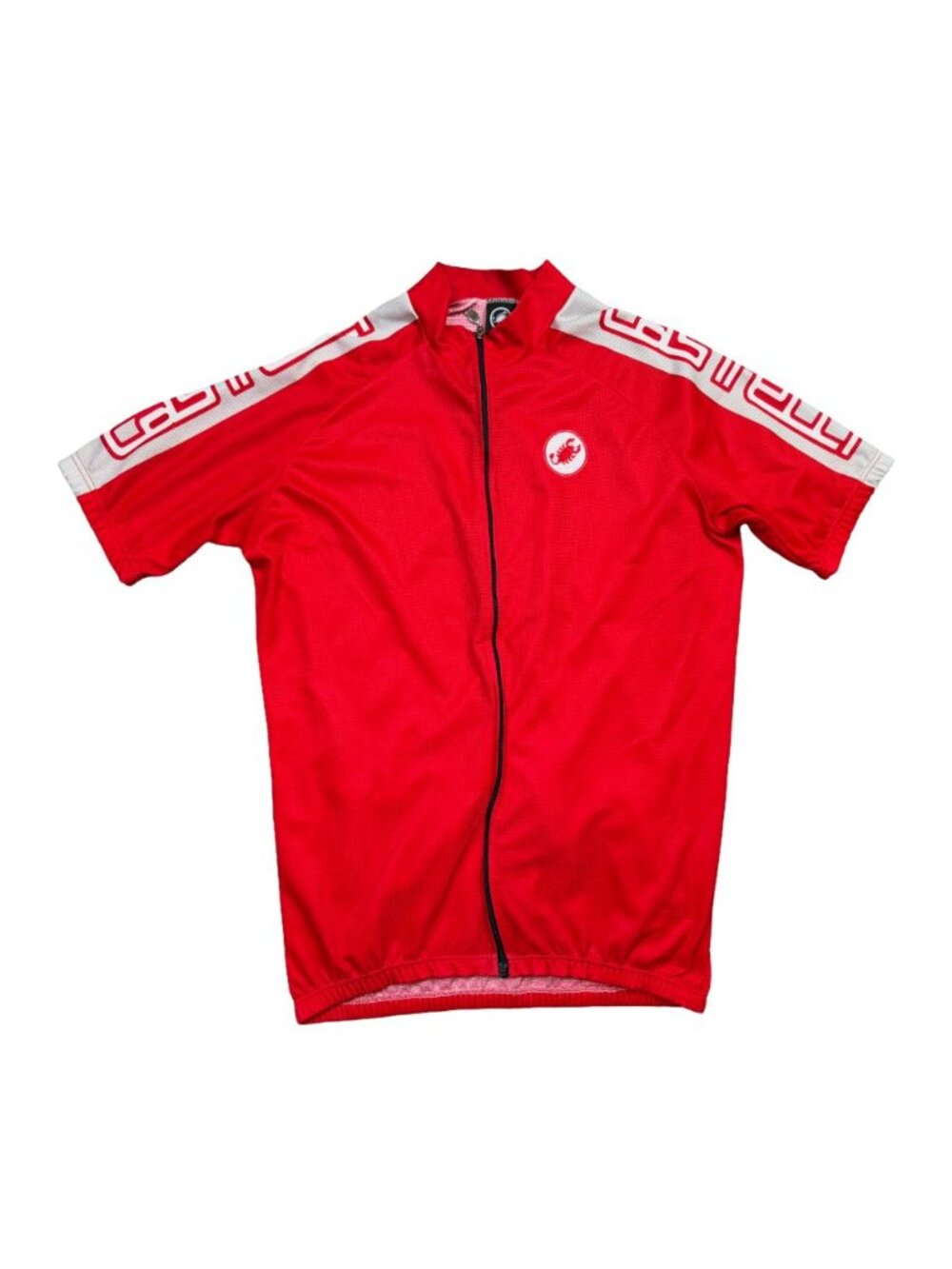 Castelli Vintage 90s Cycling Jersey Mens XL Red Made Italy Full Zip
